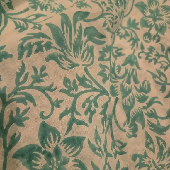 World Market Hand Block Blue Printed Jumpsuit S/M Boho Wide Leg Romper Oversize - Picture 4 of 9